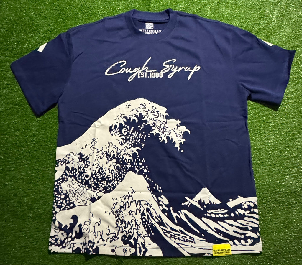 Dark Blue Graphic Design T-Shirt