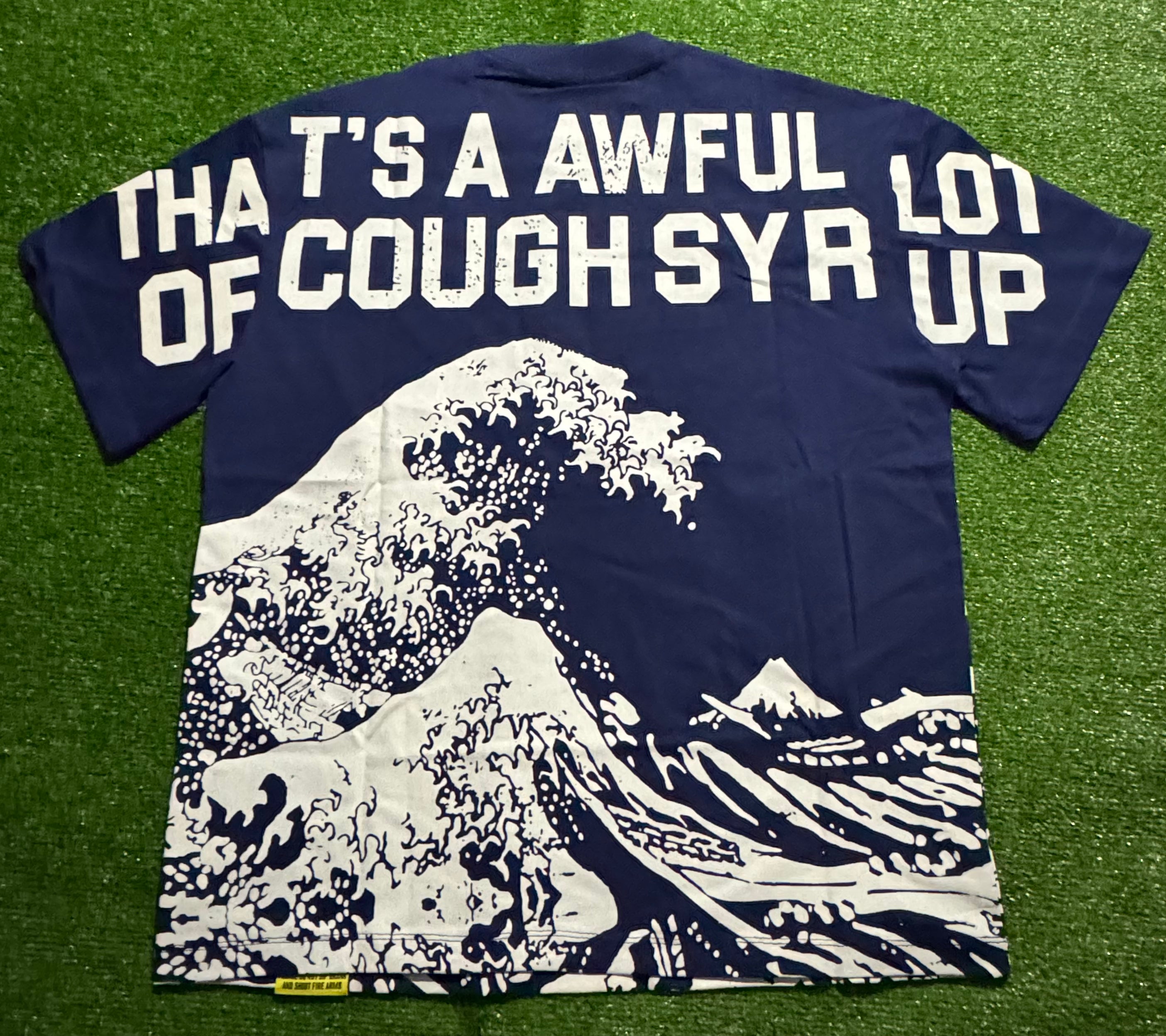 Dark Blue Graphic Design T-Shirt