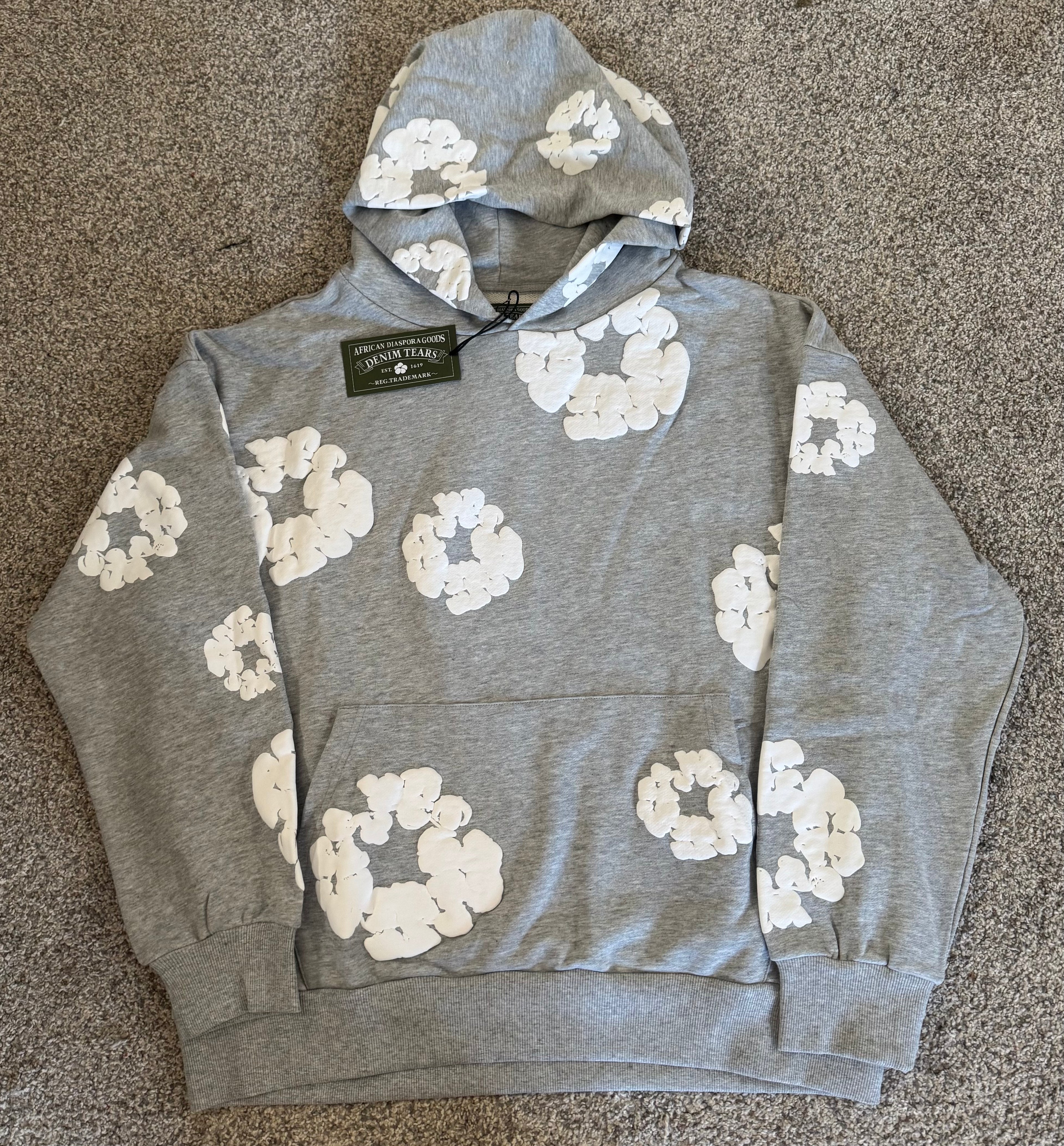 Grey Graphic Design Hoodie
