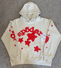 White Graphic Design Hoodie