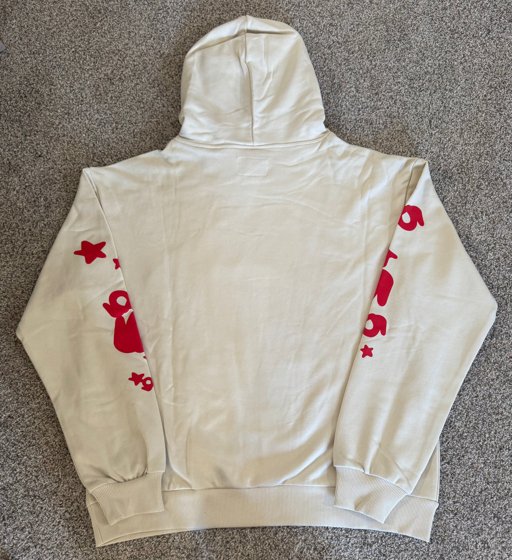 White Graphic Design Hoodie