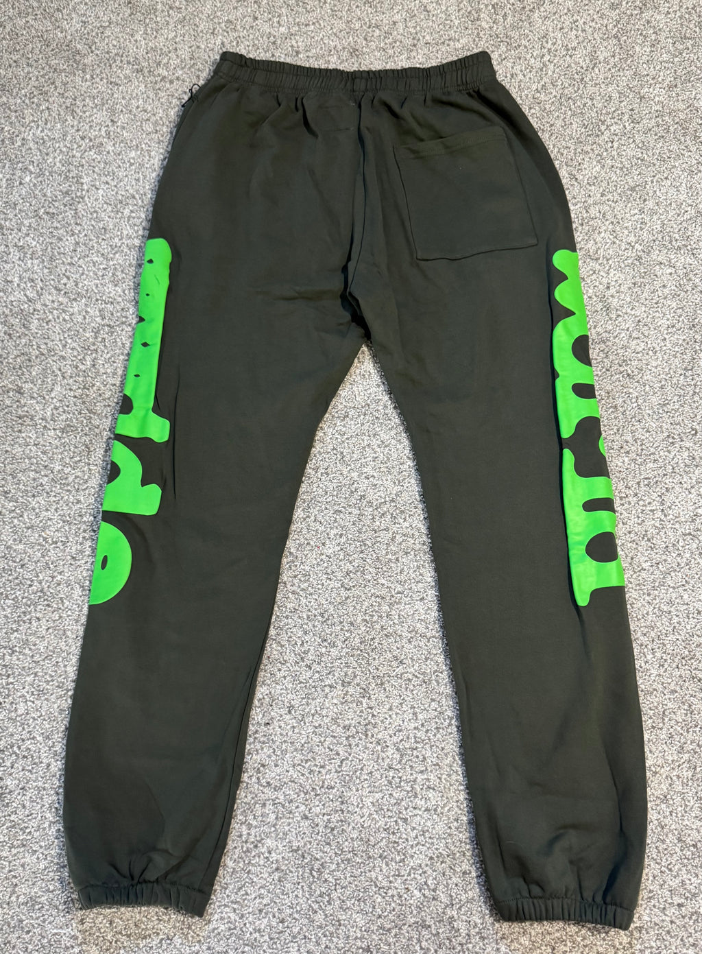Greyish Green Graphic Design Sweatpants