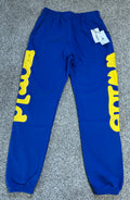 Blue Graphic Design Sweatpants