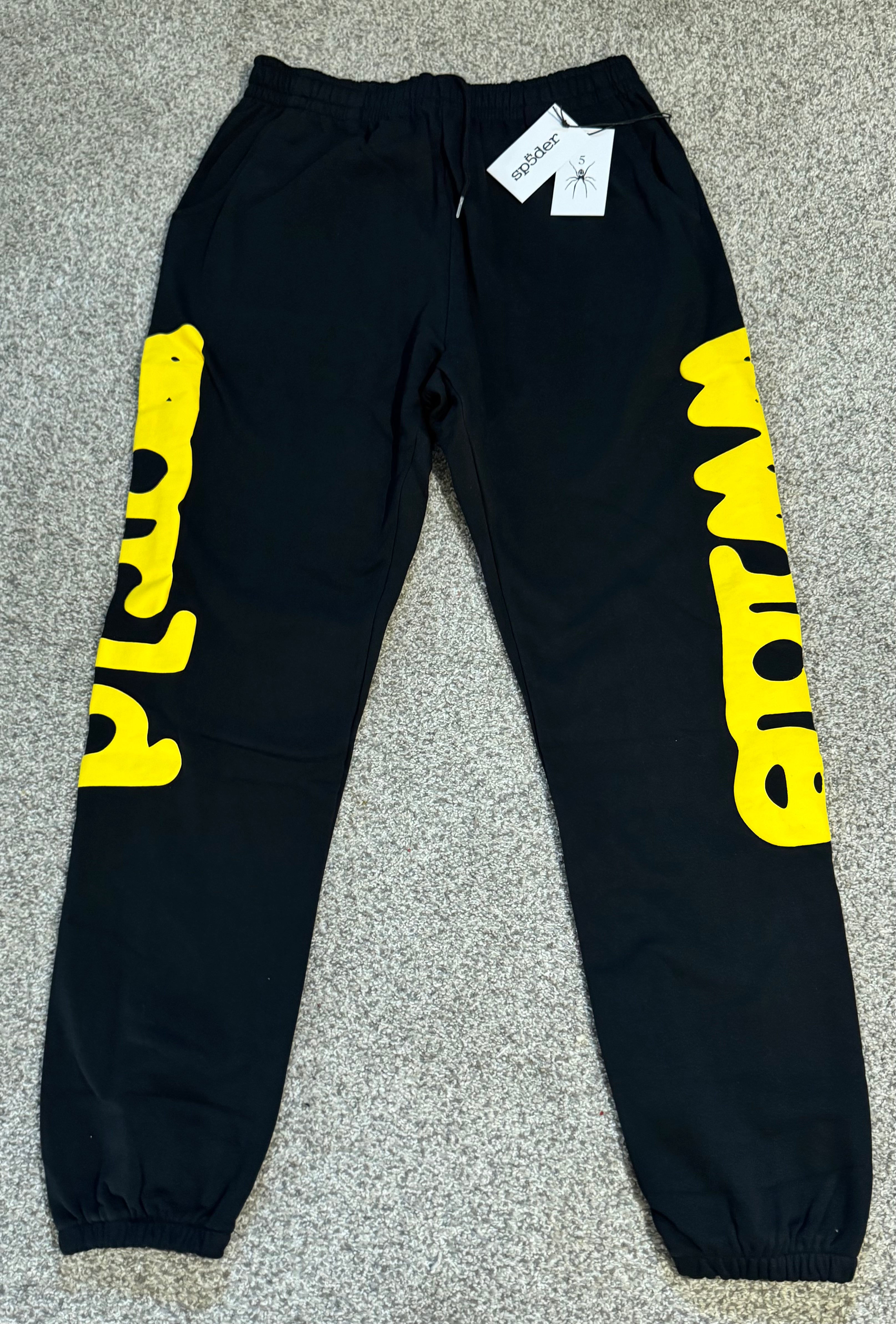 Black Graphic Design Sweatpants
