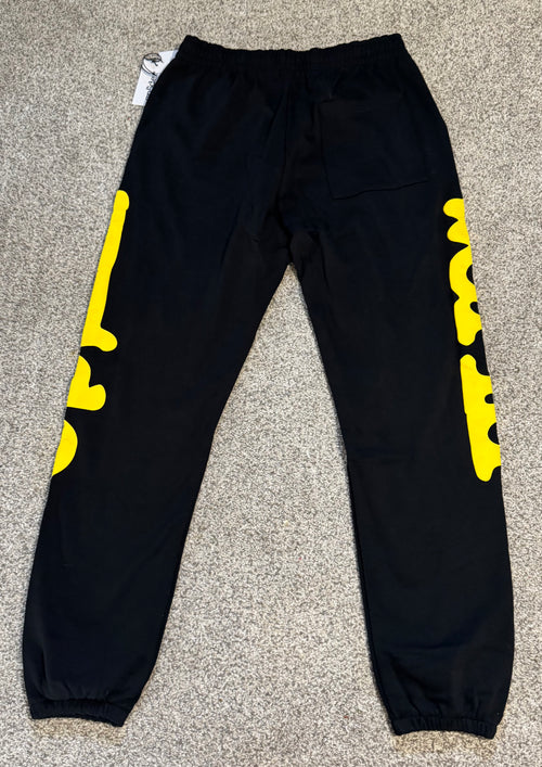 Black Graphic Design Sweatpants